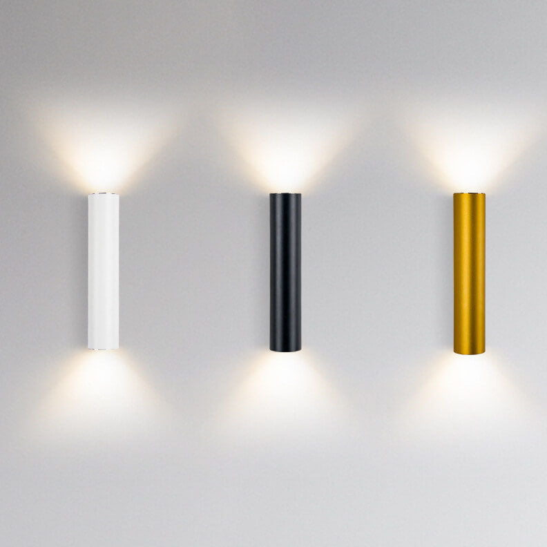 2-Light Wall Lamp in Aluminum Cylinder Design