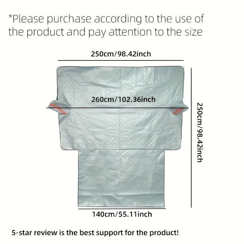 All-Season Wind & Frost Shield for Car Windshields - Sun and Ice Protection