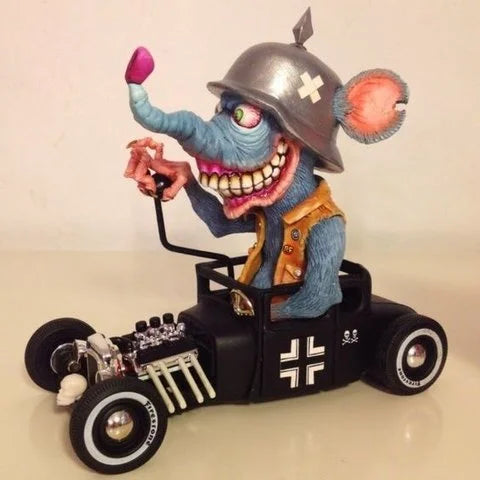 Collectible Rat Fink Model Toy for Halloween Decor