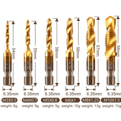 Metric Tap Set, 6 Pieces