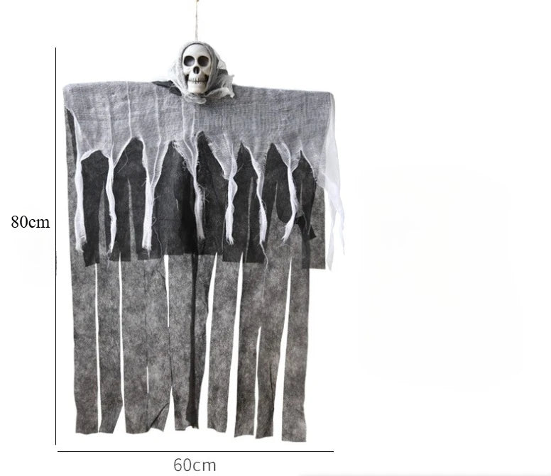 Hanging LED Skull Spirit Decoration for Halloween - 57 x 80 cm