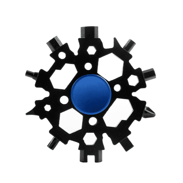22 Functions Snowflake Shaped Multi-Tool with Fidget Spinner