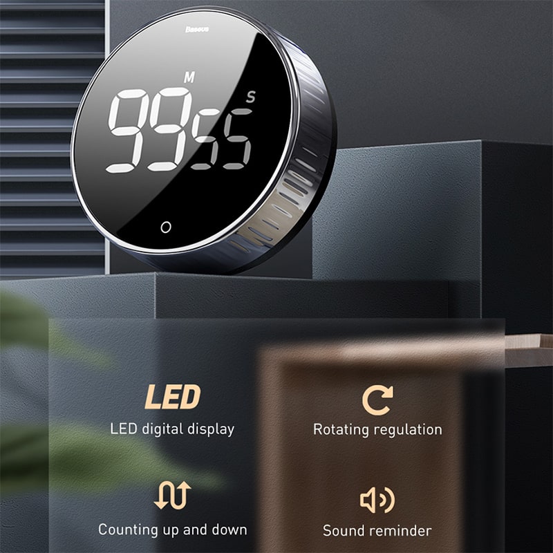 Smart Countdown Timer with Magnetic Mount & LED Display