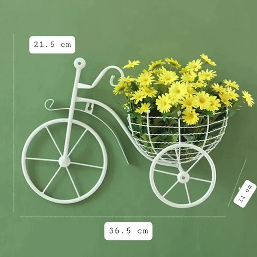 Wall-Mounted Bicycle Basket Holder