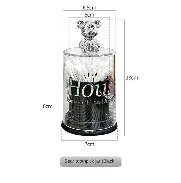 Toothpick Holder Jar in Bear Design