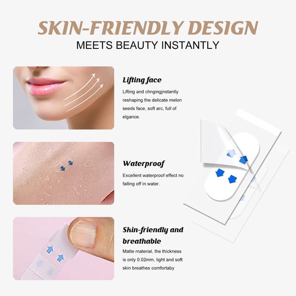 Instant V-Shape Facial Lift Stickers for a Youthful Glow