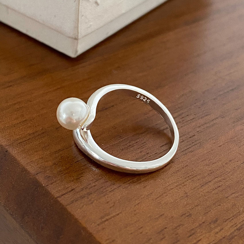 Elegant Adjustable Pearl Statement Ring