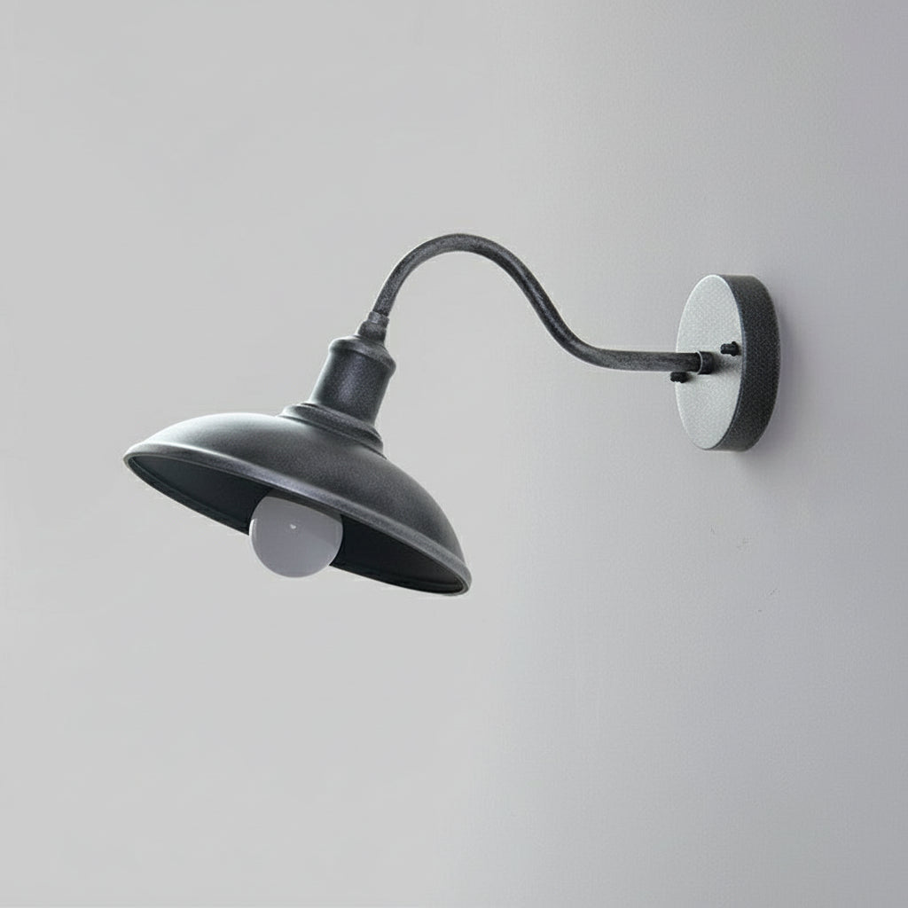 Outdoor Waterproof Wall Light Fixture in American Design (Various Finishes, Sloped & Standard)