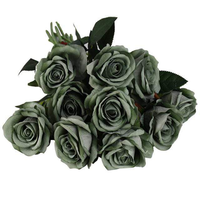 Set of 10 Lifelike Silk Floral Blooms