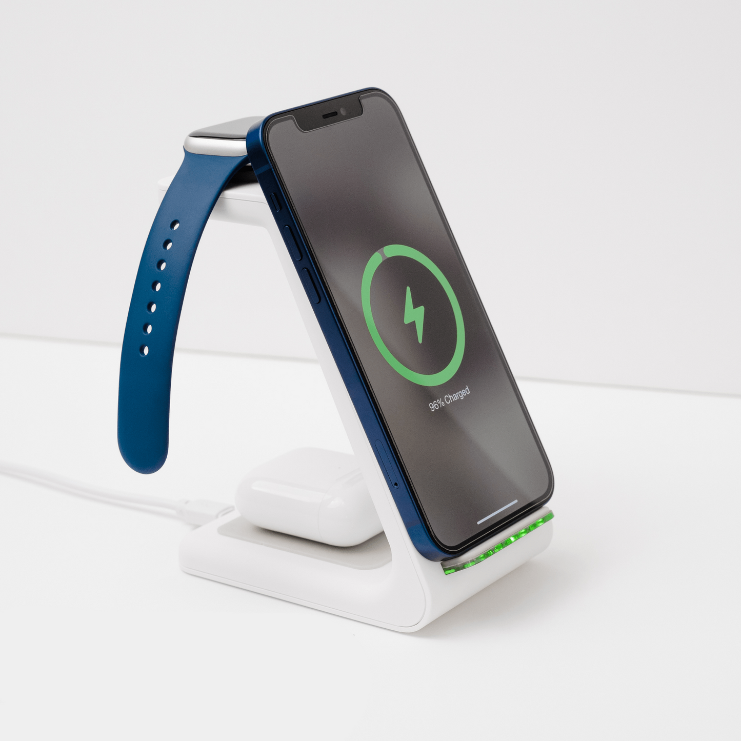 Wireless Charging Hub for Phone, Smartwatch & Earbuds – 3 Devices