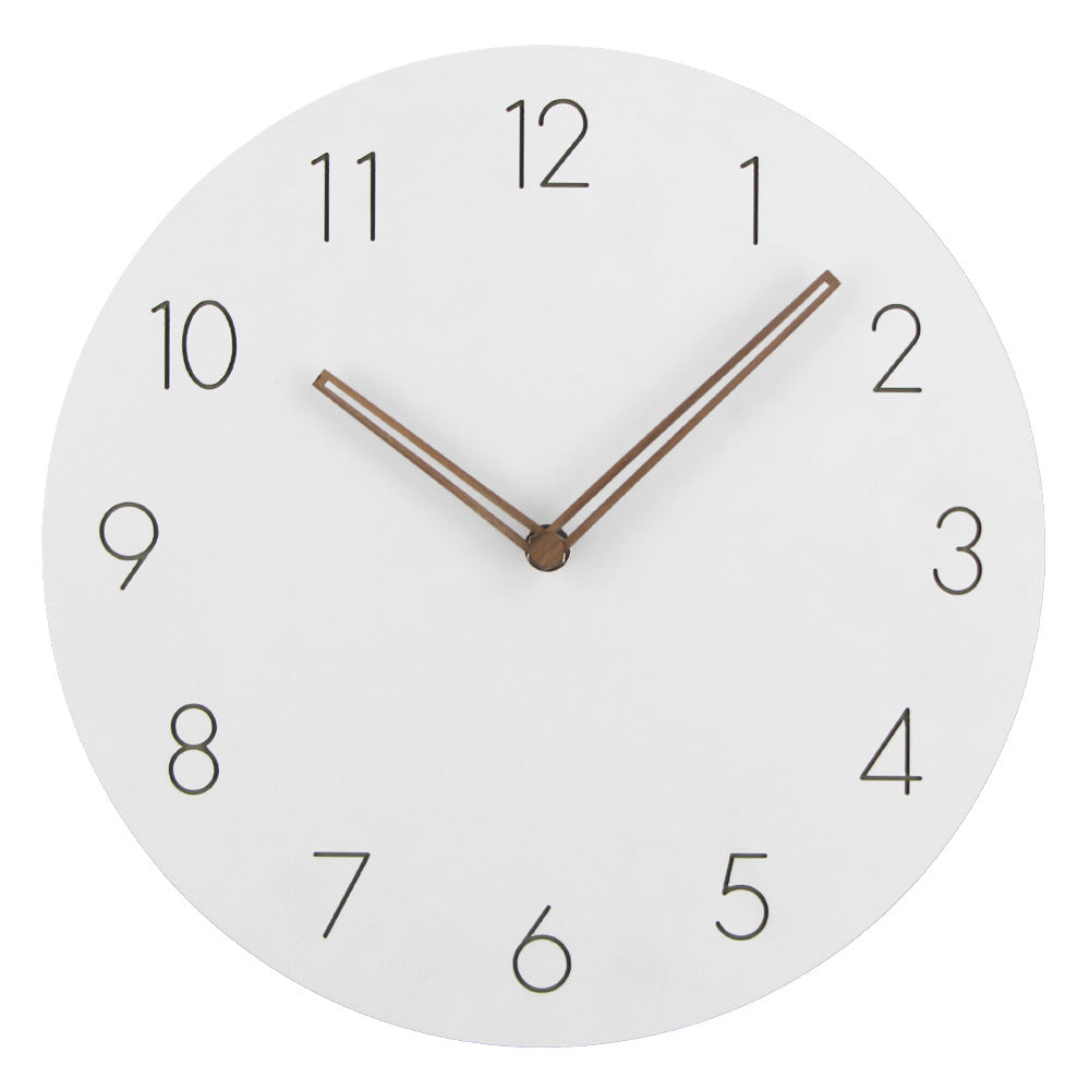 Silent Grey Dial Wall Clock with Copper Hands - Scandinavian Design