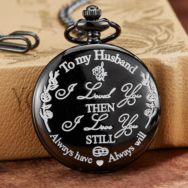 Elegant Engraved Pocket Watch for Him