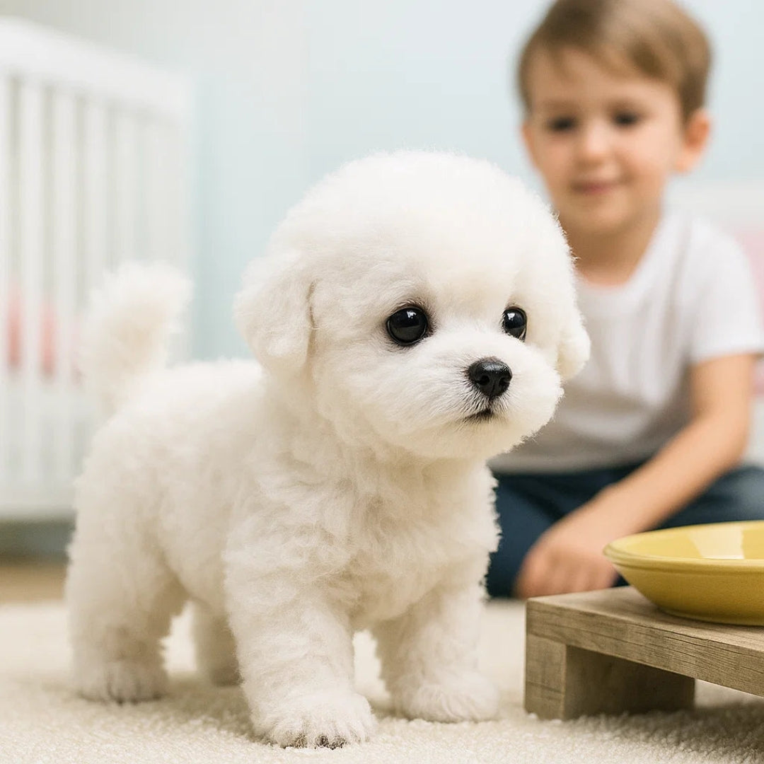 Life-Like Plush Toy Puppy with Electronic Features