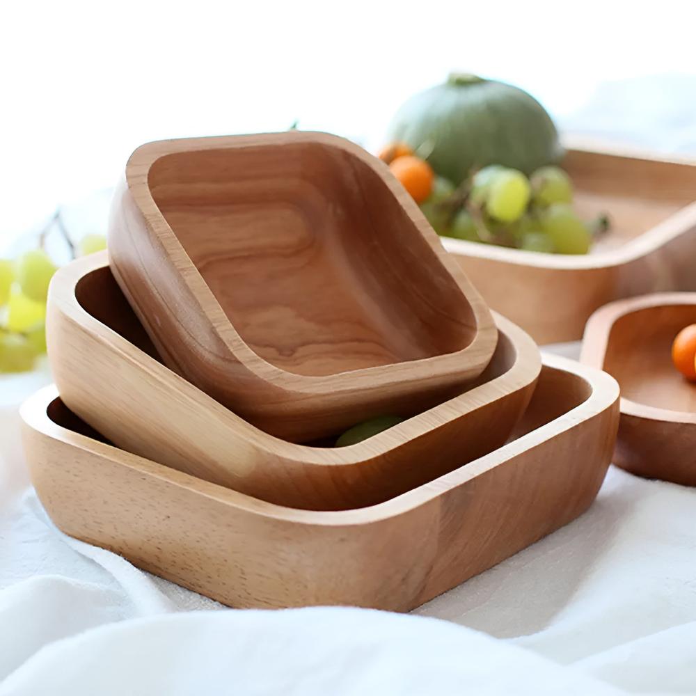 Elegant Eco-Friendly Wooden Serving Bowl