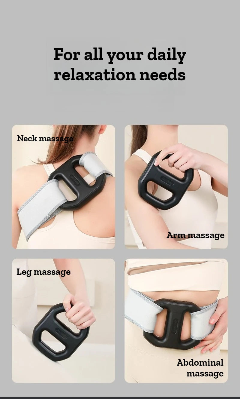 Portable Mini Vibration Massager Ring for Muscle Tension and Pain Relief