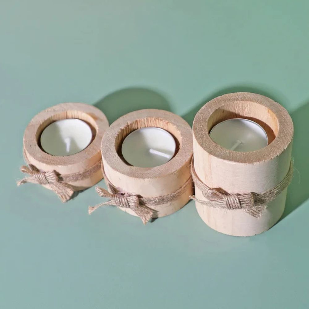 Natural Charm Candle Holders | Set of 3
