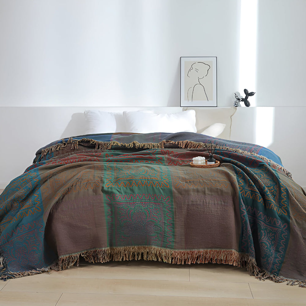 Bohemian Dream Tassel Cotton Blanket