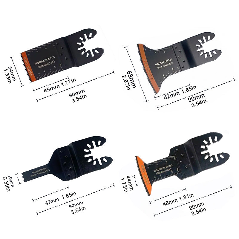 Precision Oscillating Tool Blades Set - 20 Pack for Clean Cuts