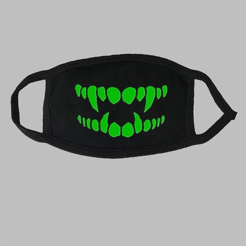 Glow-in-the-Dark Mask for Mouth and Nose Protection
