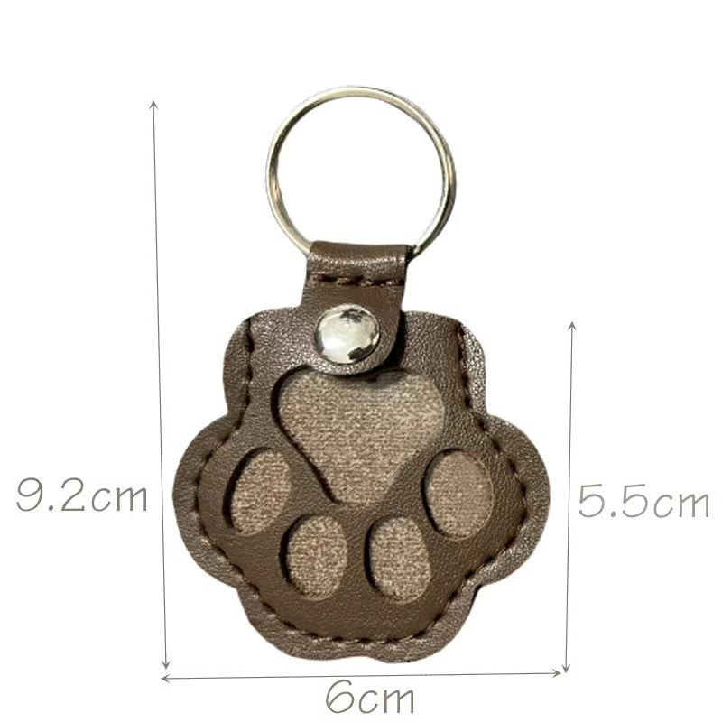Paw Print Memorial Keychain with Inner Compartment