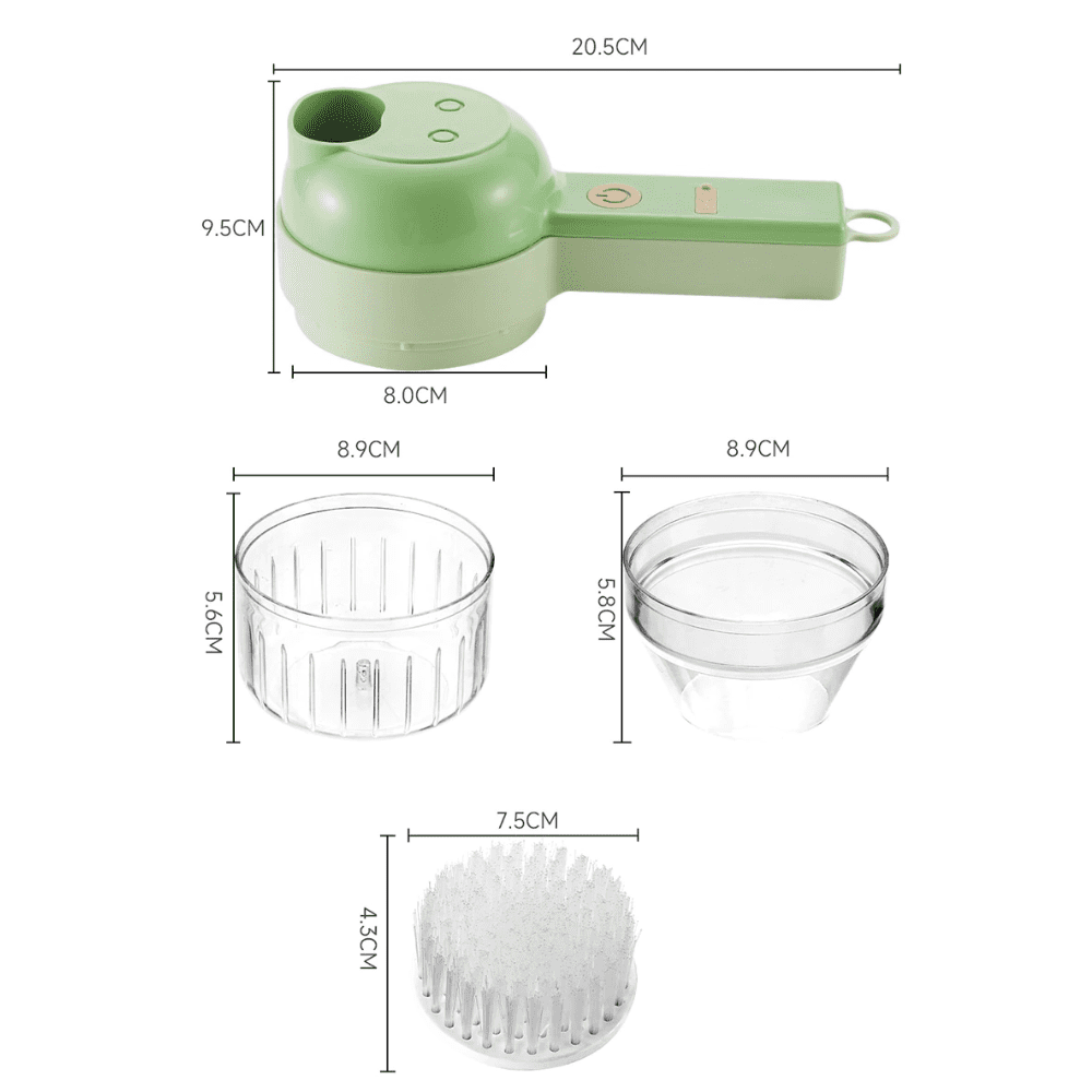 Versatile 4-in-1 Food Prep Slicer | Efficient Kitchen Tool for Fruits & Vegetables