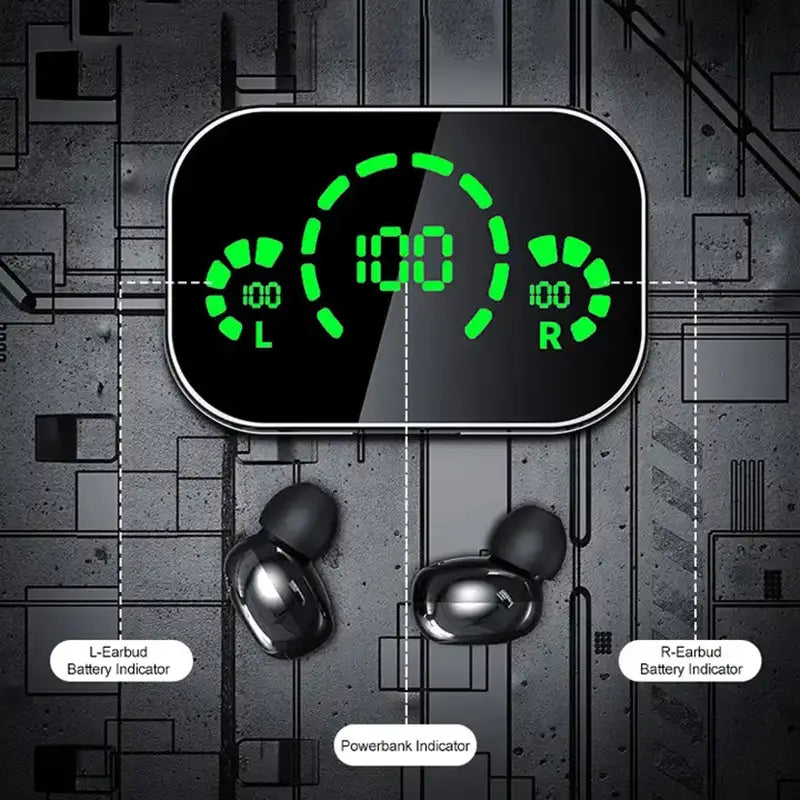 Wireless In-Ear Headphones with Charging Case – UltraBass Sport Earbuds