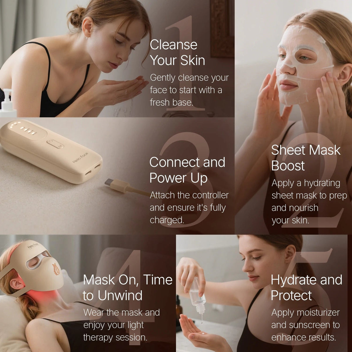 4D Silicone LED Face Mask for Light Therapy – 311 LEDs for Skin Care