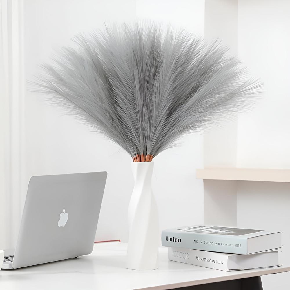 Chic Faux Grass Stems for Home Décor | Set of 3