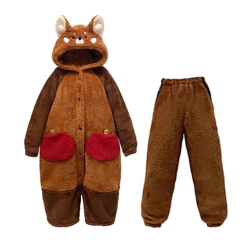 Cozy Pajama Set for Comfortable Sleep All Night - Red Panda Design