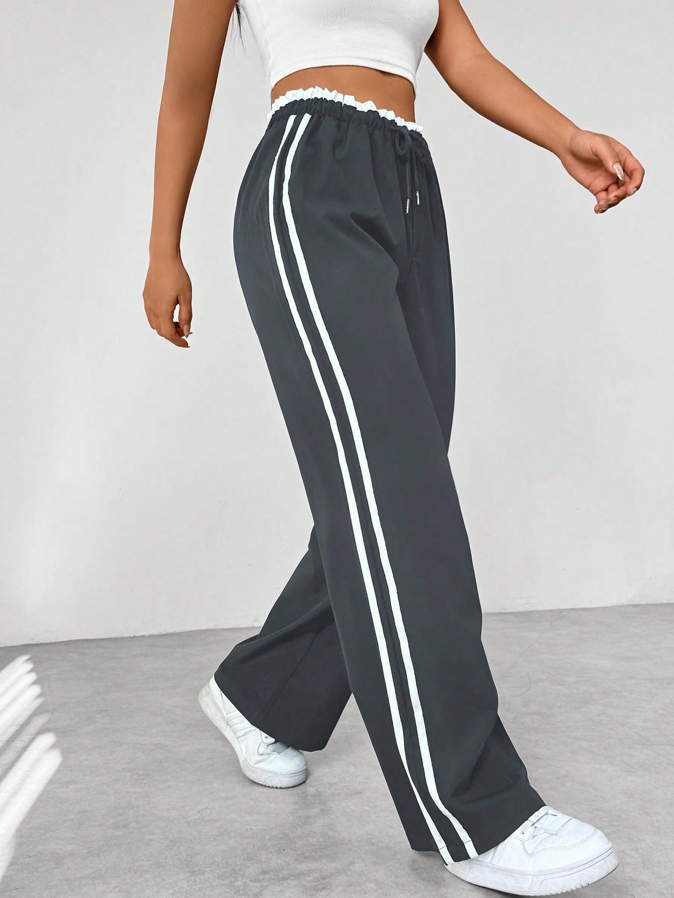 Stylish Wide-Leg Sports Pants