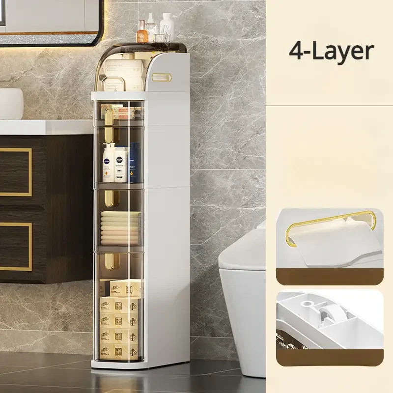 Rolling Bathroom Cart | Space-Saving Bathroom Solution with Wheels for Easy Mobility