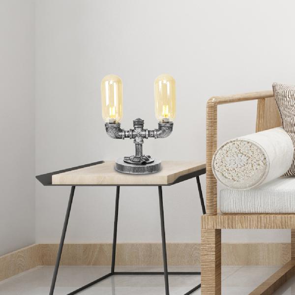 Clear Glass Table Lamp with Circular Shade – Stylish Lighting Fixture
