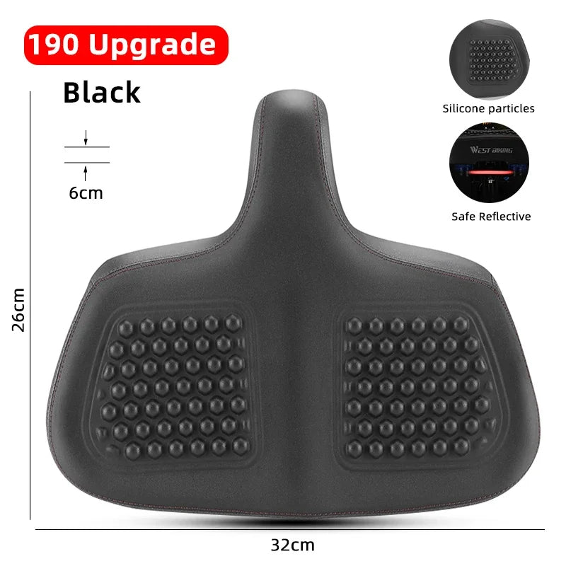 Ergonomic Wide Bicycle Seat – Shock-Absorbing Comfort for Urban and Trail Riding