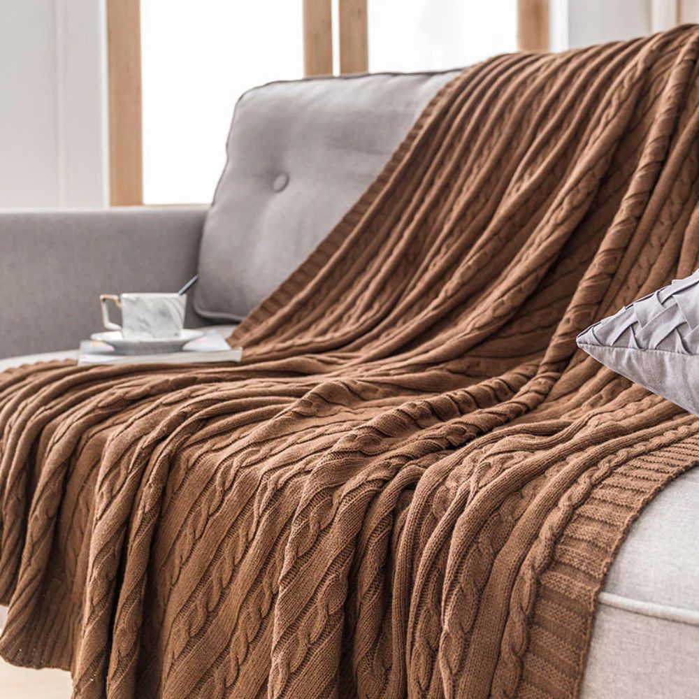 Cozy Cotton Cable Knit Blanket for Ultimate Comfort