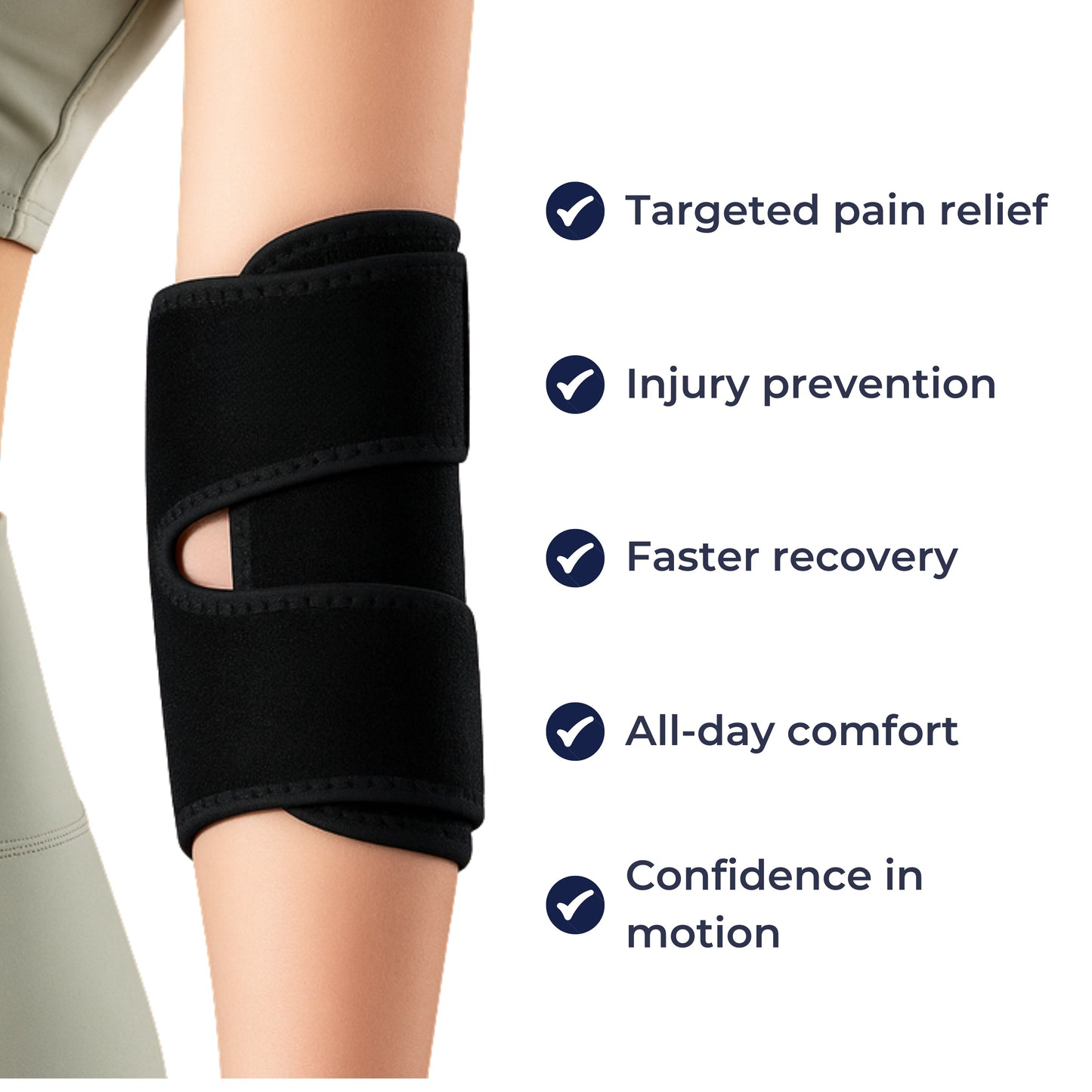 Adjustable Compression Elbow Support with Breathable Strap