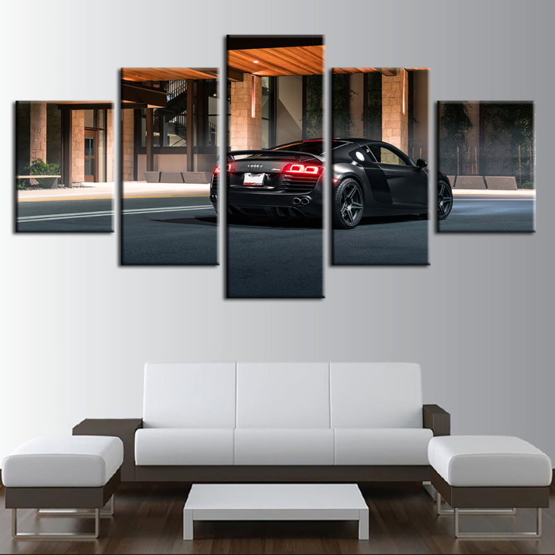 Stunning 5-Piece Metallic Car Canvas Art Set