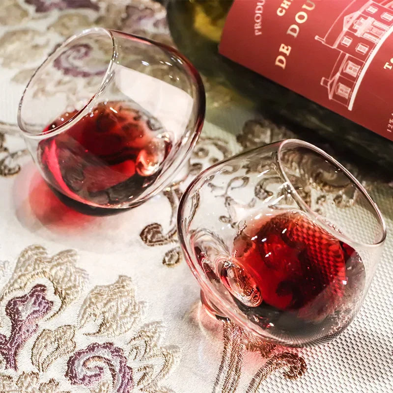Rotating Tumbler for Cocktails, Wine, and Other Drinks - Belly Glass