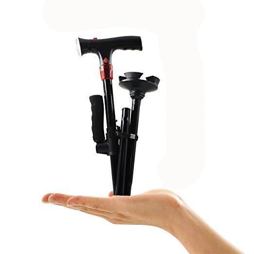 Walking Cane Featuring 6 Integrated LED Lights for Visibility