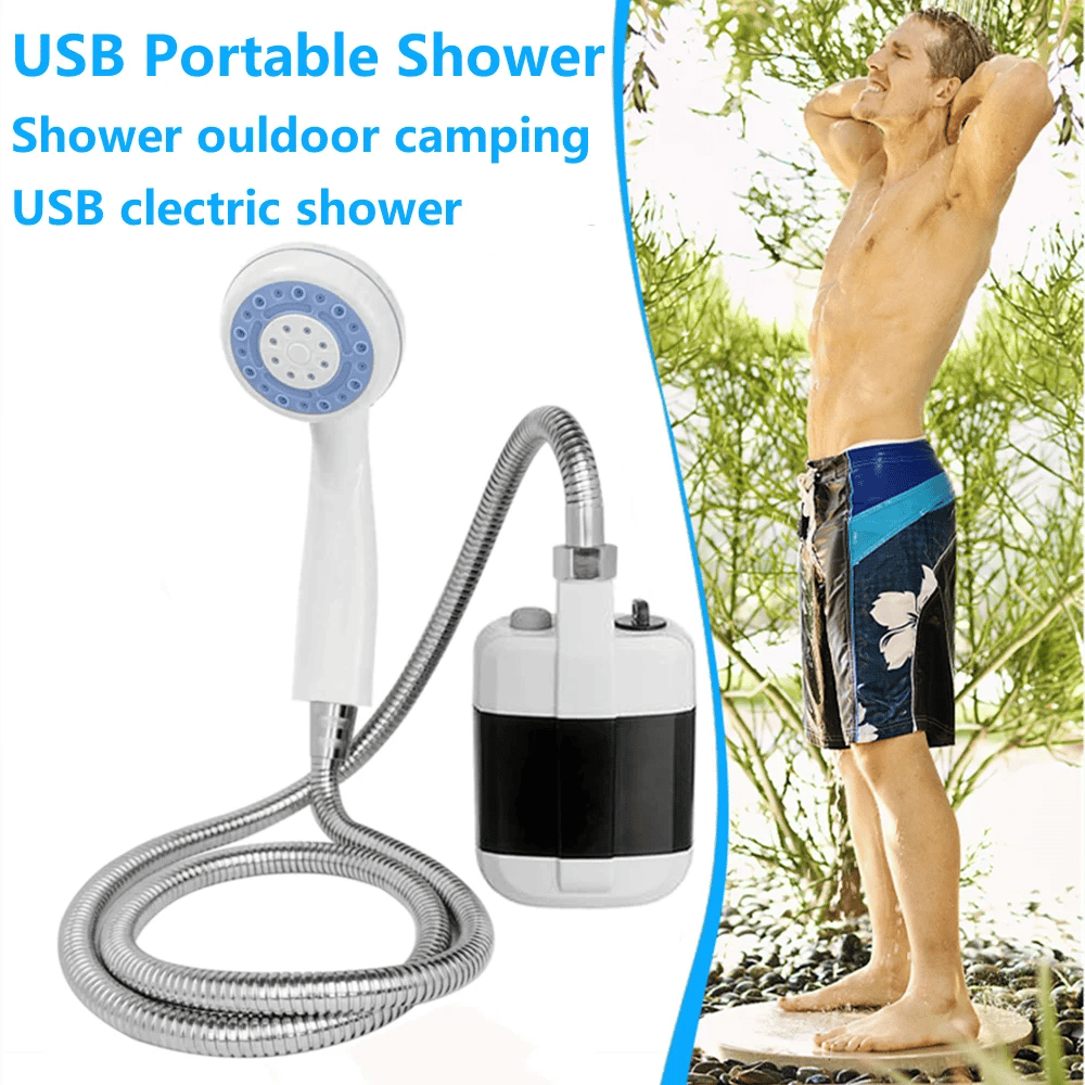 Portable Rechargeable Shower with One-Touch Control | 4–5 L/min Flow Rate | Ideal for Camping, Pets & Car Cleaning