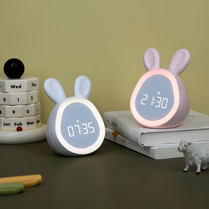 Glowing Rabbit Alarm Clock for Kids