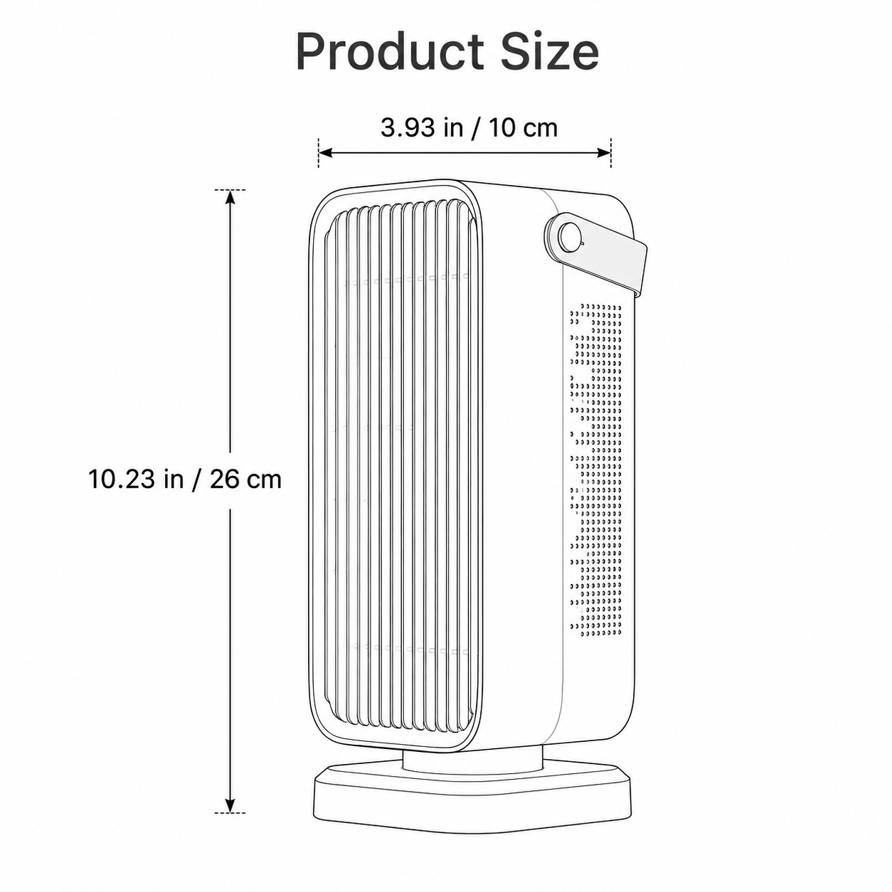Portable 1200W Electric Heater for Desktop – Safe and Quick Heating