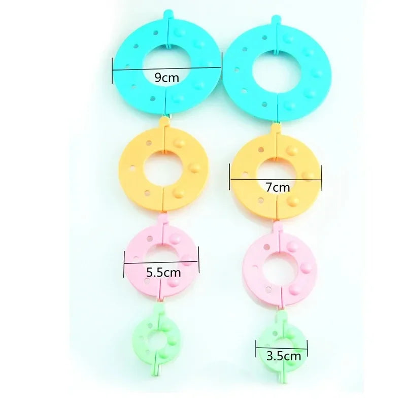 DIY Wool Ball Tool Kit - 8-Piece Set with 4 Pompon Template Sizes