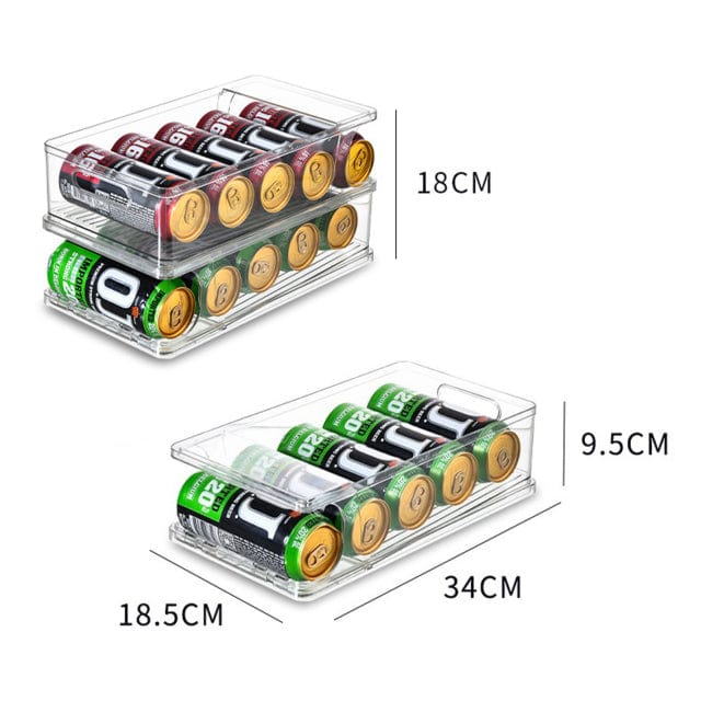 Double-Tiered Clear Drink Can Organizer