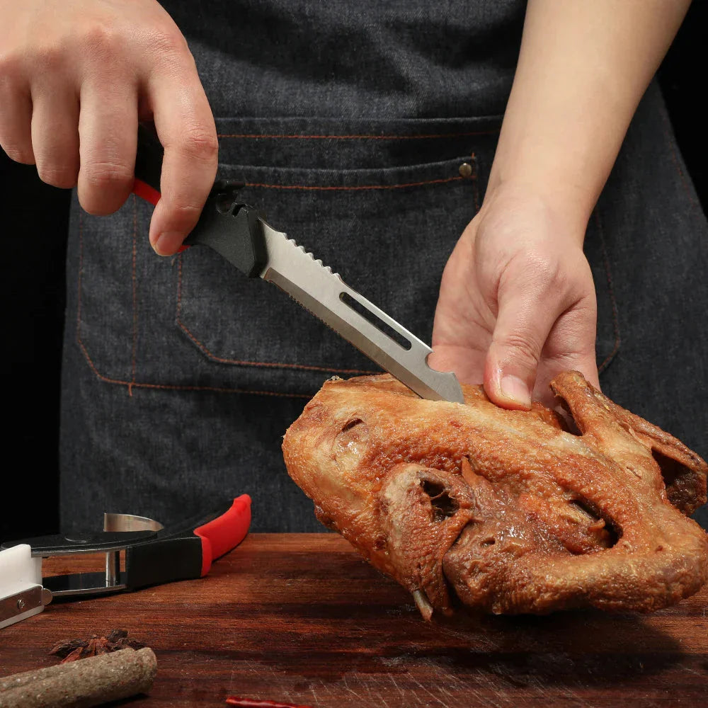 Versatile Stainless Steel Kitchen Shears with Ergonomic Grip