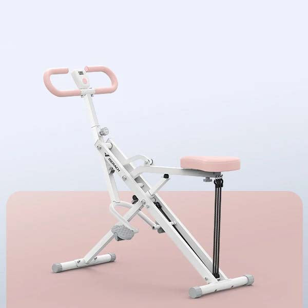 2-in-1 Foldable Full Body Trainer – Adjustable Resistance Squat Rowing Machine, 350 lb Capacity