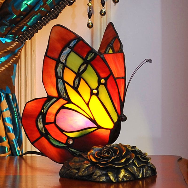 Ceramic Table Lamp with Floral Design