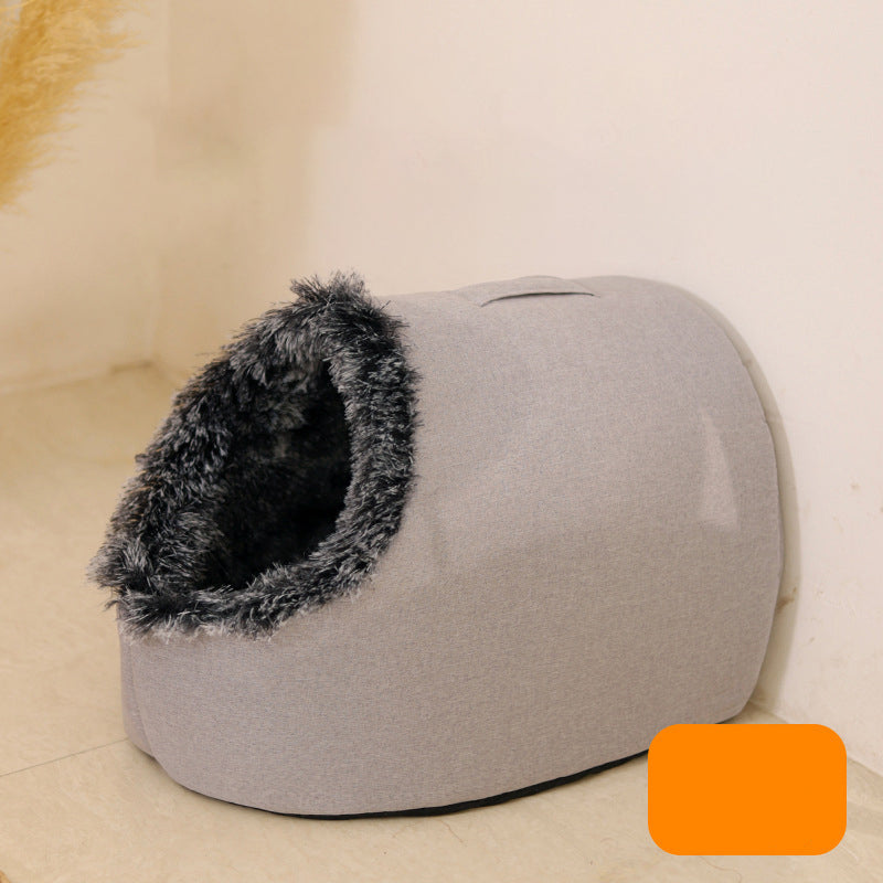 Cozy Animal Cave Bed | Warm and Comfortable Retreat for Your Furry Friend