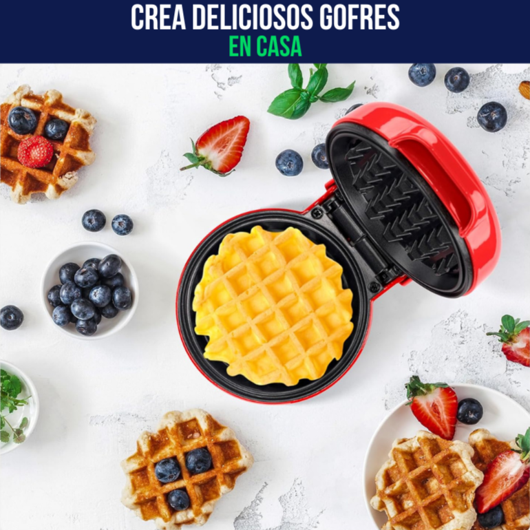 Mini Electric Waffle Maker - Easy to Use Multi-Function Waffle Iron