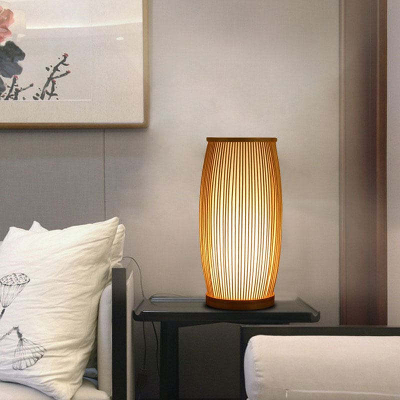 Stylish Bamboo Bedside Light