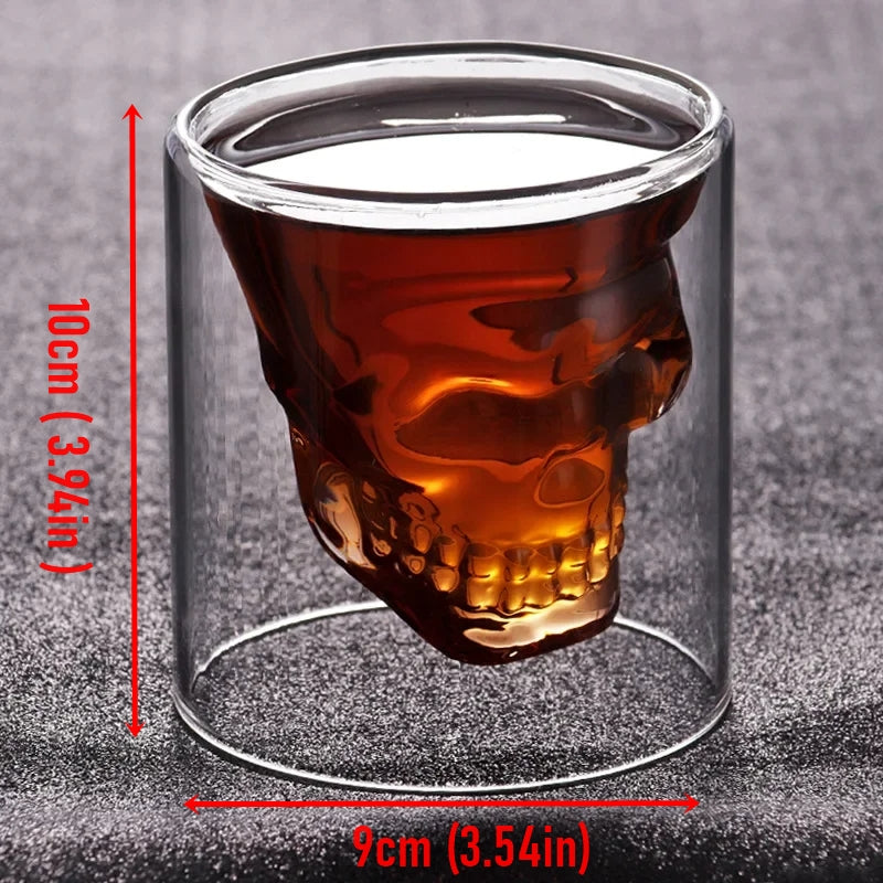 Gothic Skull-Shaped 3D Drinking Glass | SkullBrew